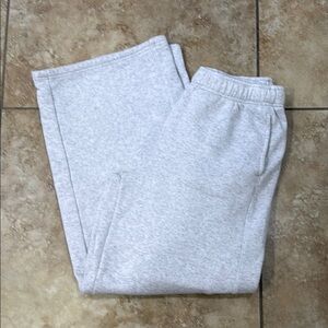 Aerie Gray Sweatpants Relaxed Fit Cotton Blend